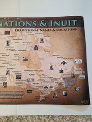 First Nations & Inuit Tribal Nations Map Poster