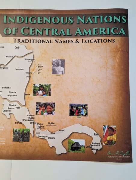 Indigenous Nations of Central America Map - Native and Common Names