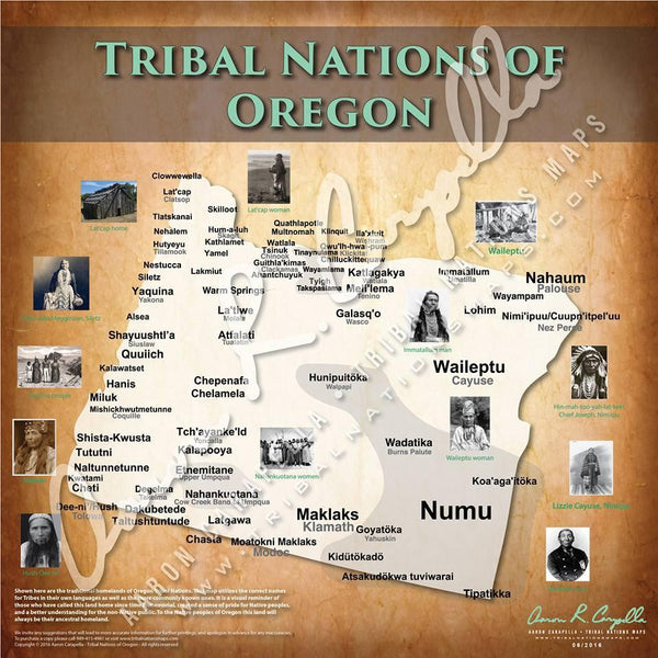 Tribal Nations of Oregon Map