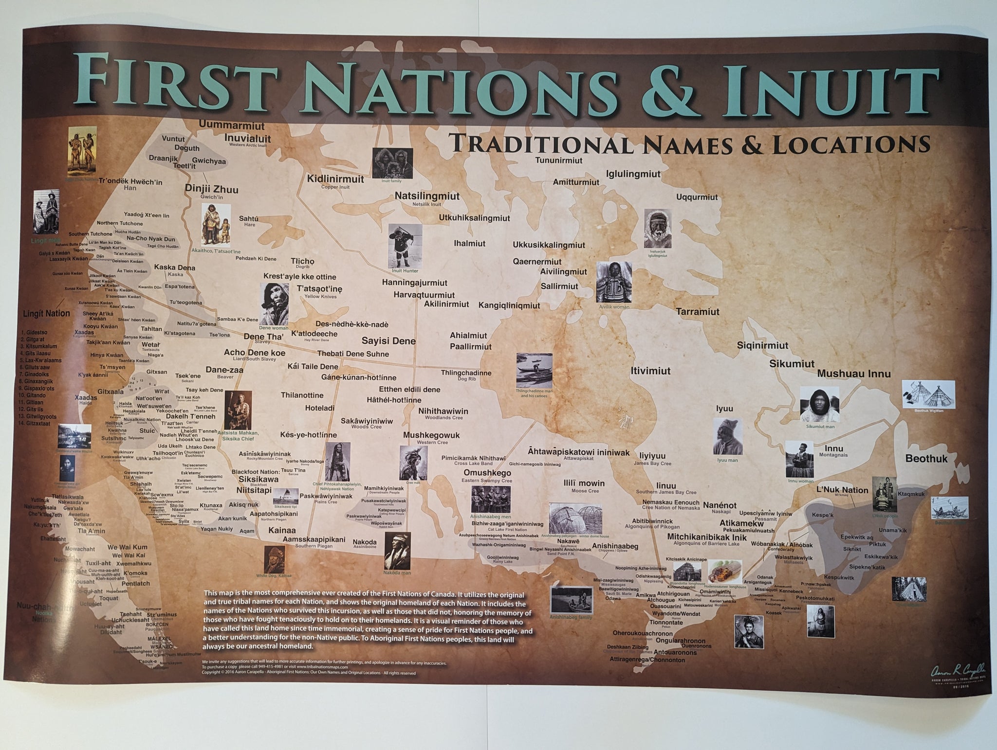 First Nations & Inuit Tribal Nations Map Poster