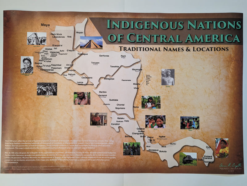 Indigenous Nations of Central America Map (Native and Common Names ...