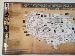 Inspirational Women of Native America Map Poster
