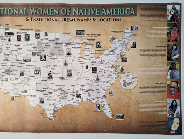 Inspirational Women of Native America Map Poster – Indigenous Peoples ...