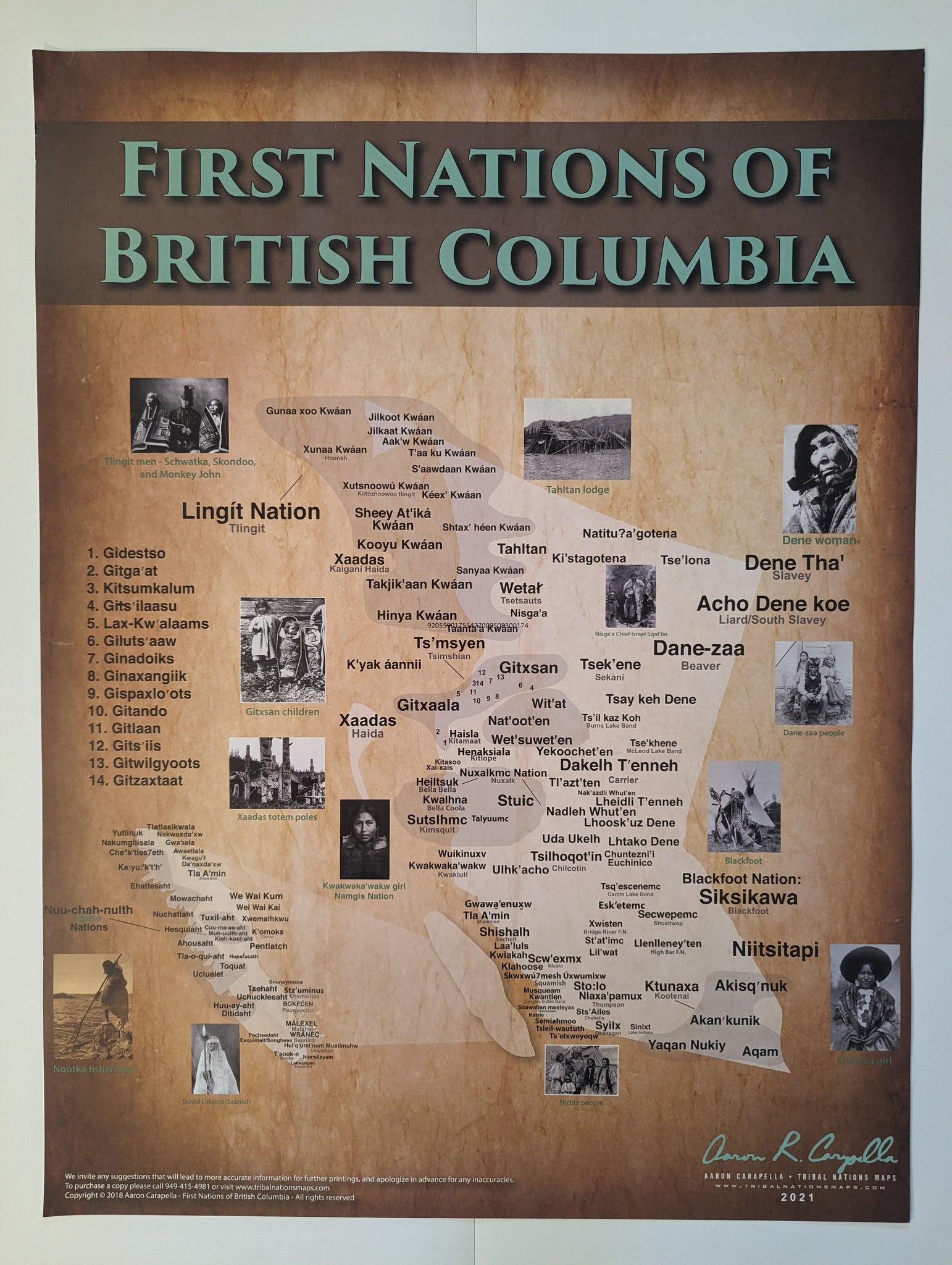 Tribal Nations of British Columbia Map