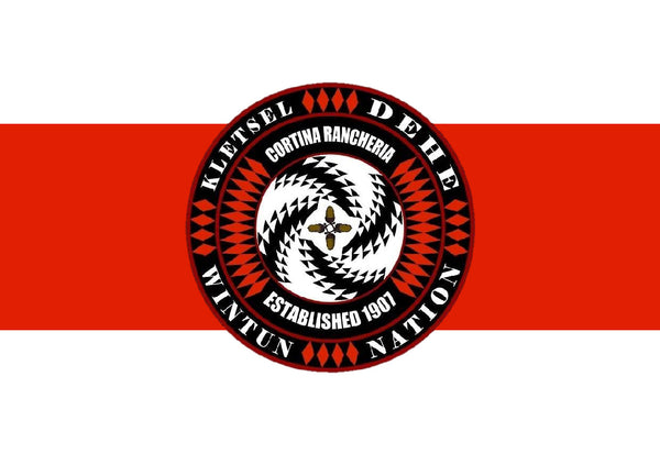 Kletsel Dehe Band of Wintun Indians - Cortina Rancheria Flag – authentic Native American tribal flag
