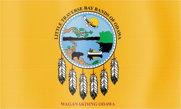 Little Traverse Bay Bands of Odawa Indians Flag – authentic Native American tribal flag