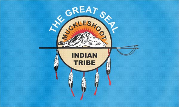Muckleshoot Indian Tribe Flag – authentic Native American tribal flag