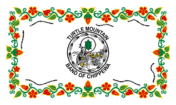 Turtle Mountain Band of Chippewa Flag – authentic Native American tribal flag