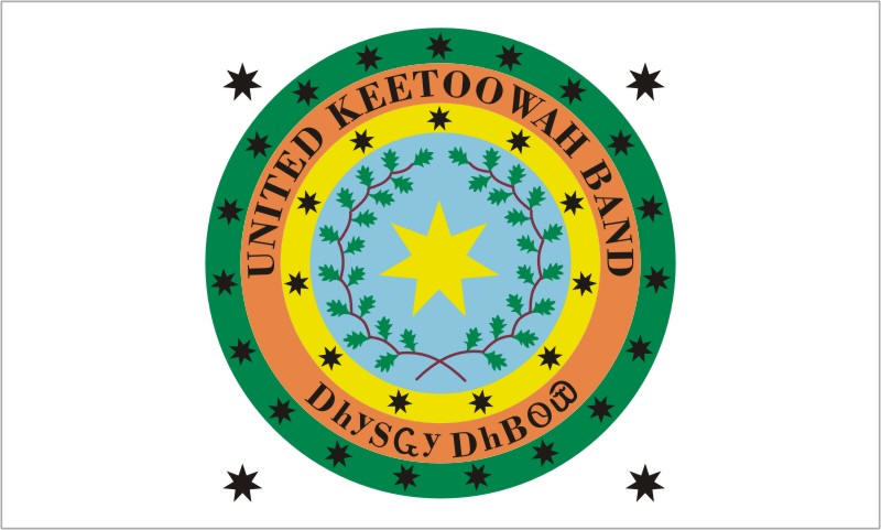 United Keetoowah Band Flag – authentic Native American tribal flag