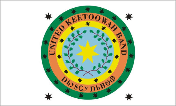 United Keetoowah Band Flag – authentic Native American tribal flag