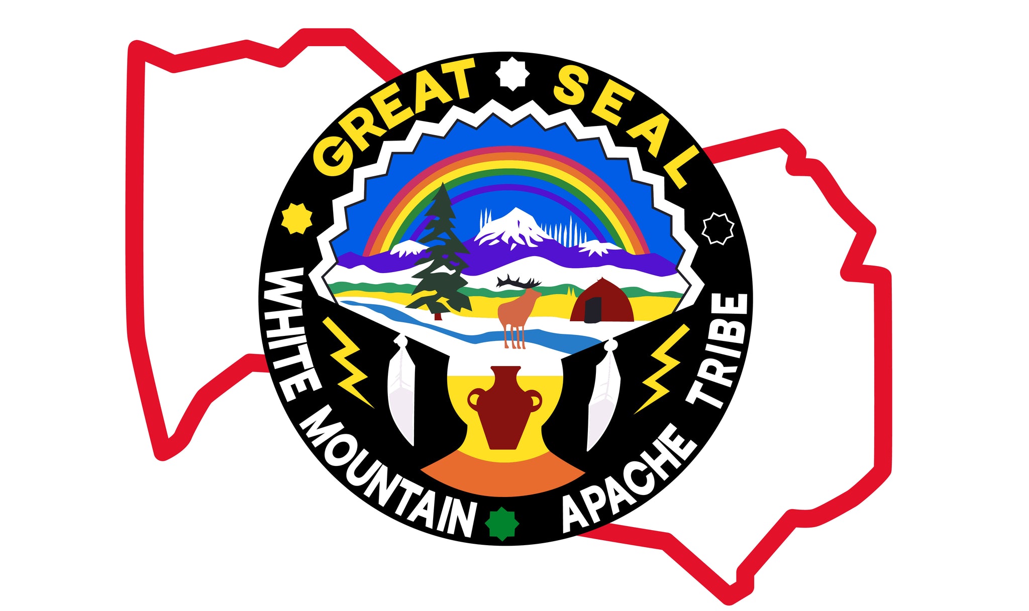 White Mountain Apache Tribe Flag – authentic Native American tribal flag