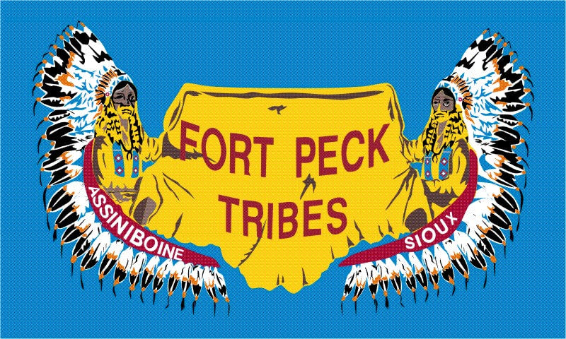 Fort Peck Tribal Flag – authentic Native American tribal flag