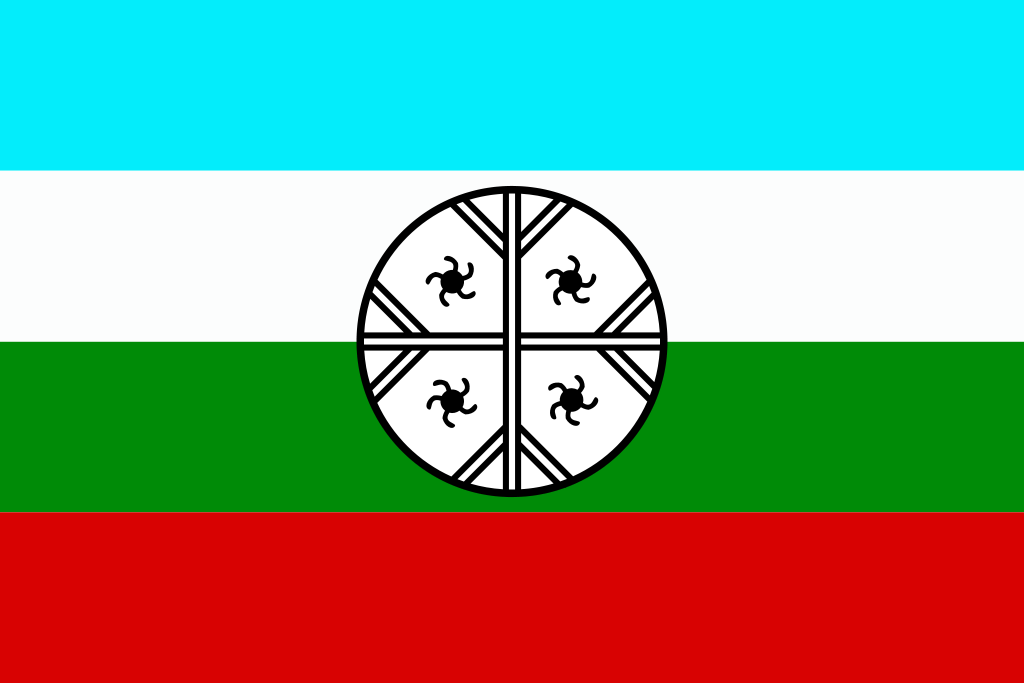 Mapuche Tribal Flag -  Huenteche territory – authentic Native American tribal flag
