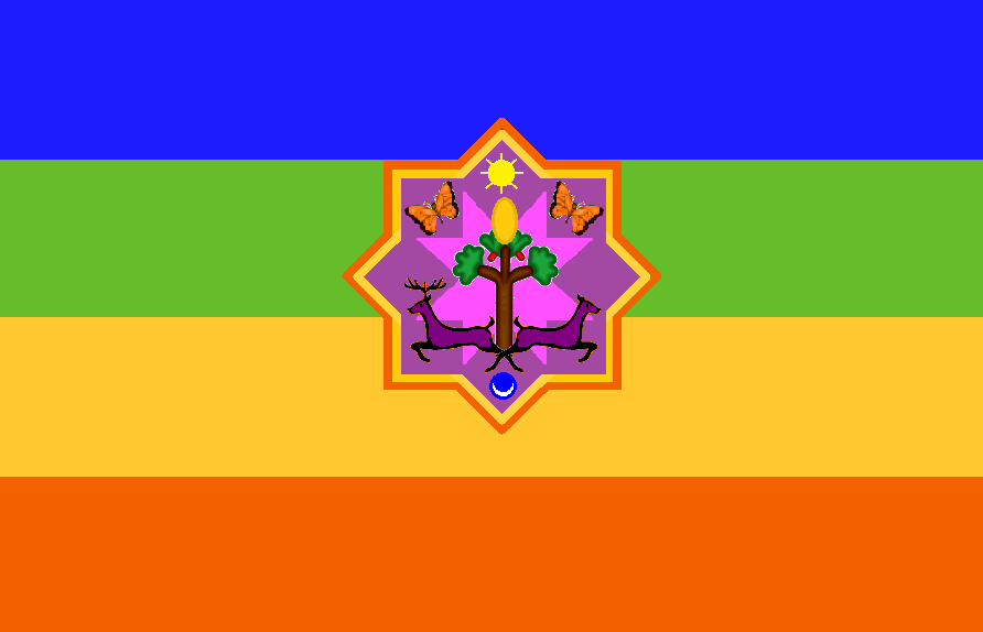 Mazahua Tribal Flag - Mexico – authentic Native American tribal flag