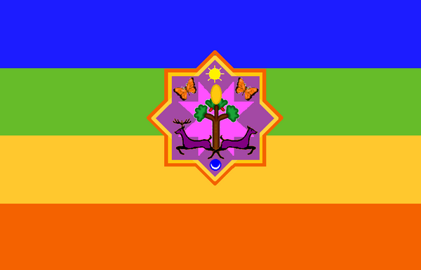 Mazahua Tribal Flag - Mexico – authentic Native American tribal flag