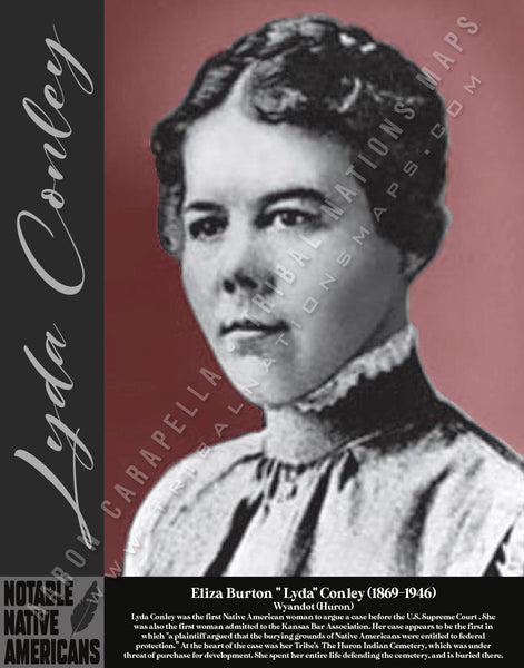 Lyda Conley — Native American historical figure portrait poster