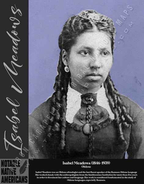 Isabel Meadows — Native American historical figure portrait poster
