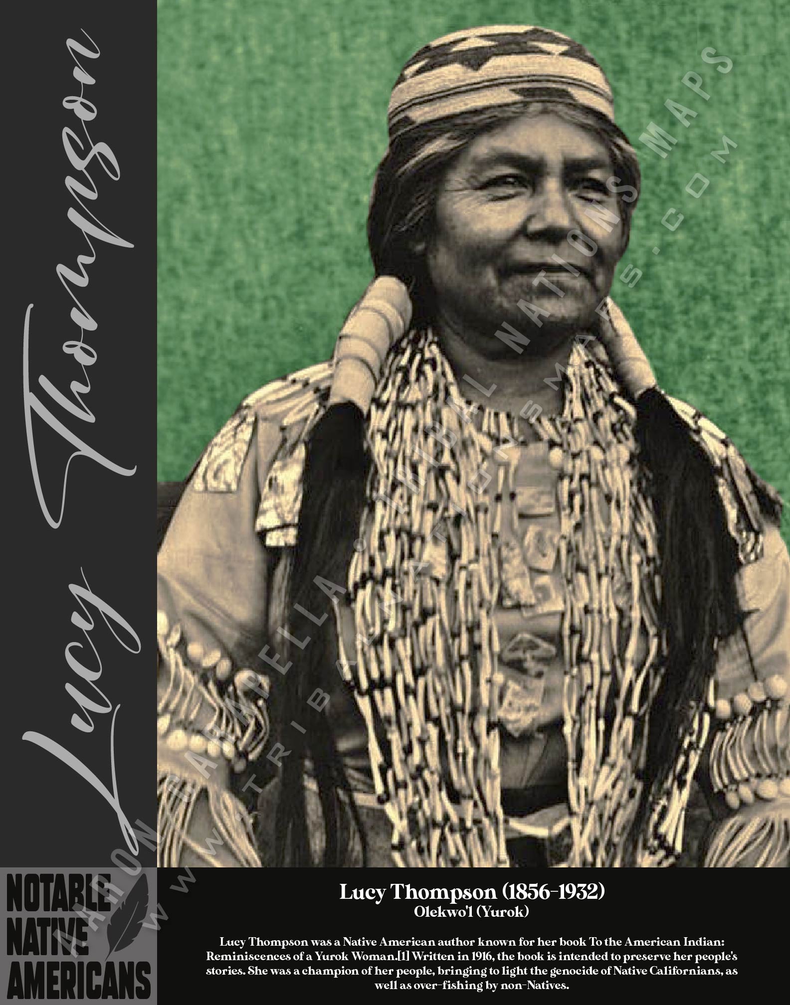 Lucy Thompson — Native American historical figure portrait poster