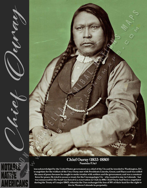 Chief Ouray — Native American historical figure portrait poster