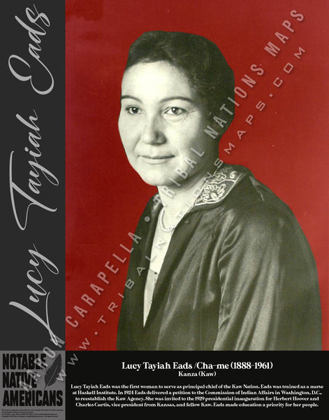 Lucy Tayiah Eads — Native American historical figure portrait poster