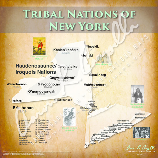 Tribal Nations of New York Map