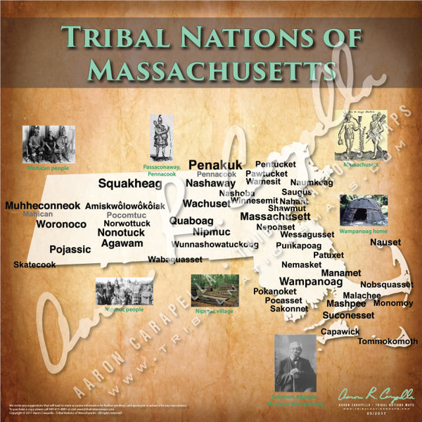 Tribal Nations of Massachusetts Map