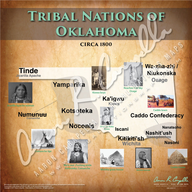 Tribal Nations of Oklahoma Map