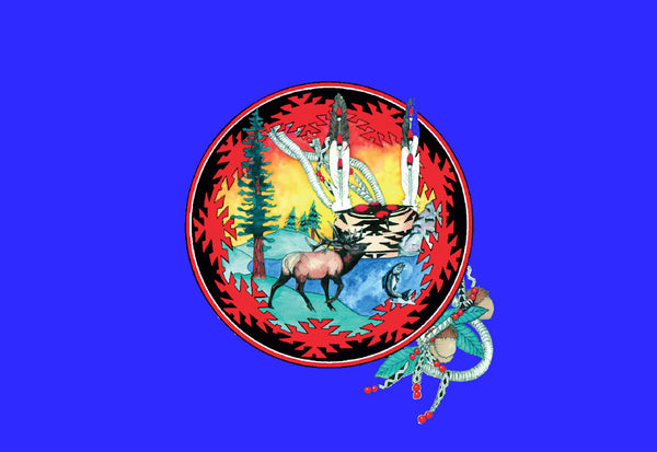 Elk Valley Rancheria Flag – authentic Native American tribal flag