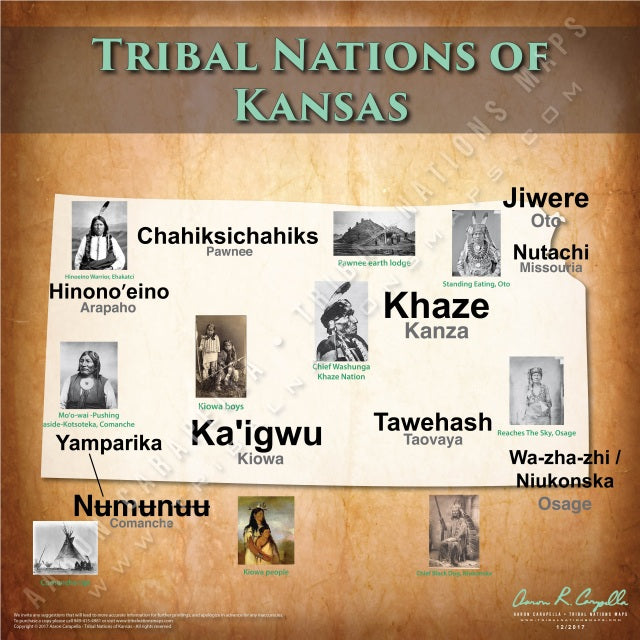 Tribal Nations of Kansas Map