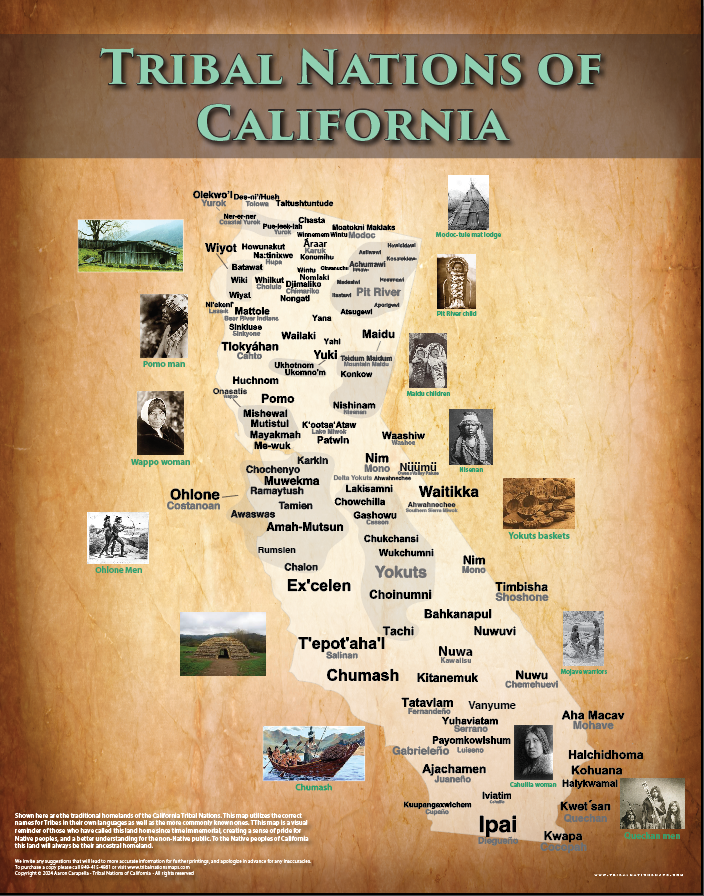 California Nations - 11"x14" Puzzle — Native American educational map puzzle