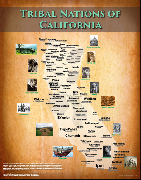 California Nations - 11"x14" Puzzle — Native American educational map puzzle