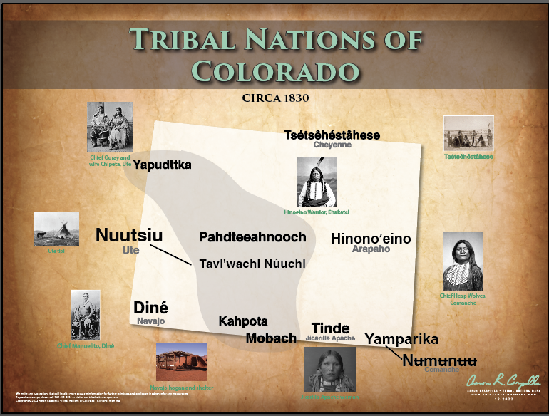 Colorado Nations - 11"x14" Puzzle — Native American educational map puzzle