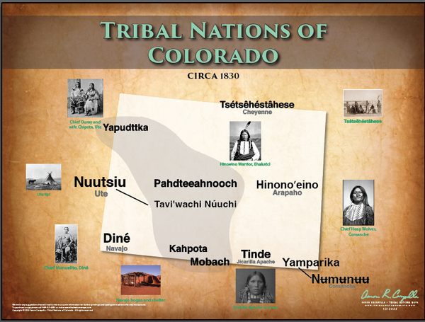 Colorado Nations - 11"x14" Puzzle — Native American educational map puzzle