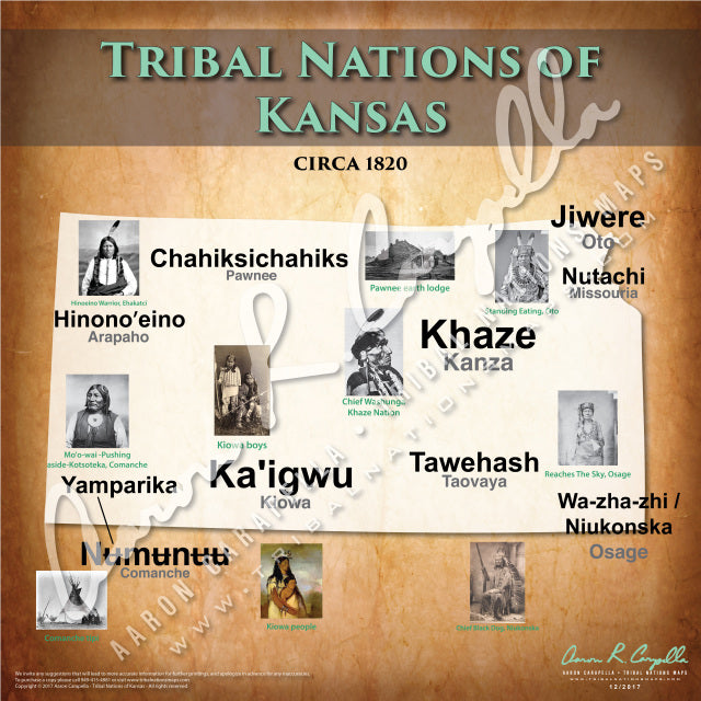 Kansas Nations - 11"x14" Puzzle — Native American educational map puzzle