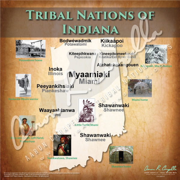 Indiana Nations - 11"x14" Puzzle — Native American educational map puzzle