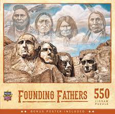 Founding Fathers Puzzle -550 pieces — Native American educational map puzzle