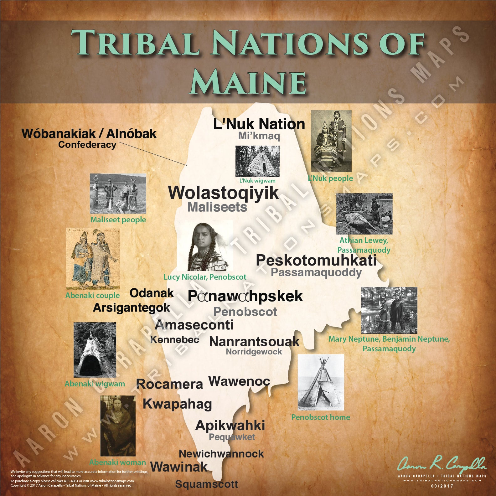 Maine Nations - 11"x14" Puzzle — Native American educational map puzzle