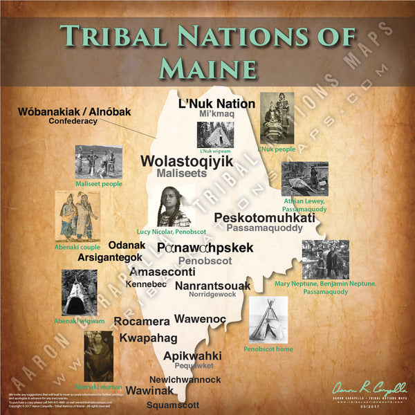 Maine Nations - 11"x14" Puzzle — Native American educational map puzzle