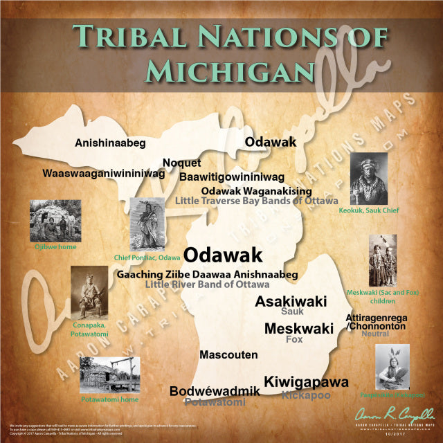 Michigan Nations - 11"x14" Puzzle — Native American educational map puzzle