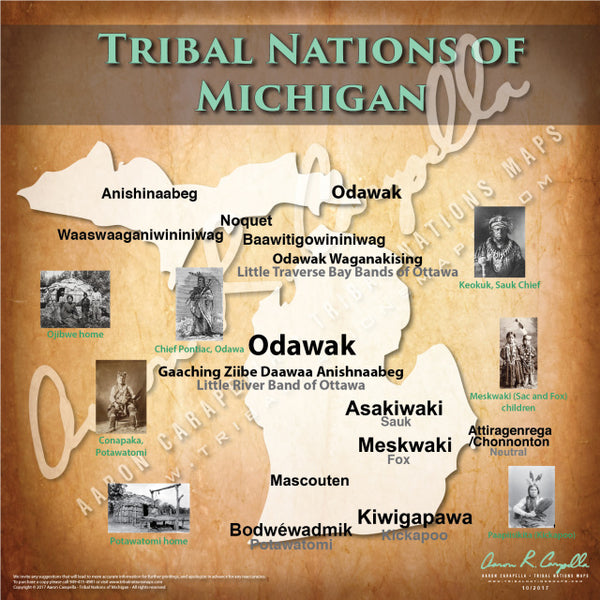 Michigan Nations - 11"x14" Puzzle — Native American educational map puzzle