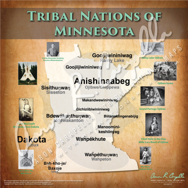 Minnesota Nations - 11"x14" Puzzle — Native American educational map puzzle