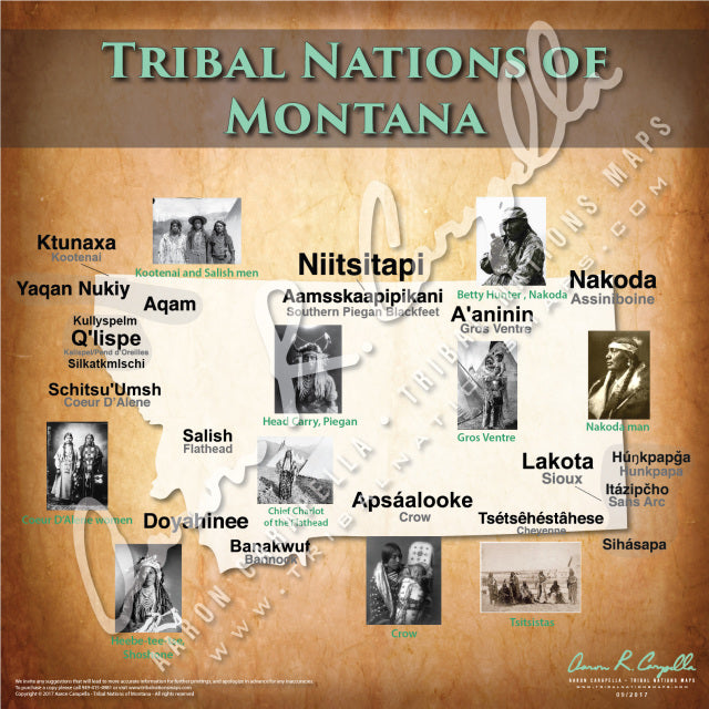 Montana Nations - 11"x14" Puzzle — Native American educational map puzzle