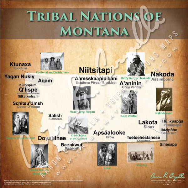 Montana Nations - 11"x14" Puzzle — Native American educational map puzzle
