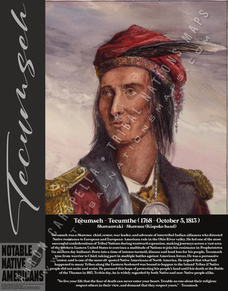 Tecumseh — Native American historical figure portrait poster