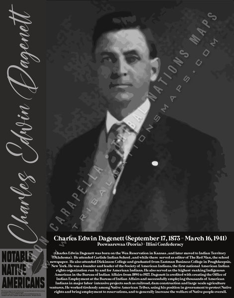 Charles Edwin Dagenett — Native American historical figure portrait poster