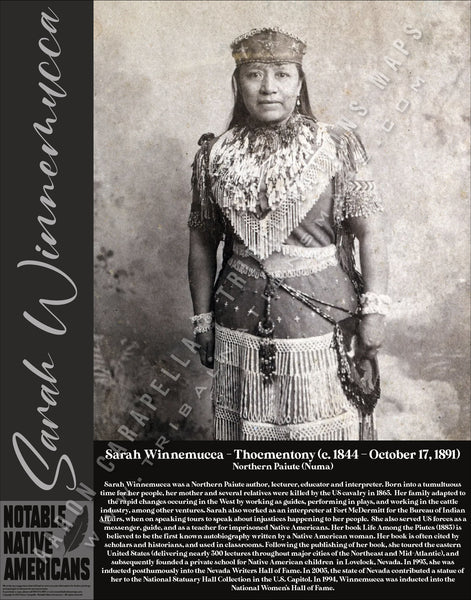 Sarah Winnemucca — Native American historical figure portrait poster