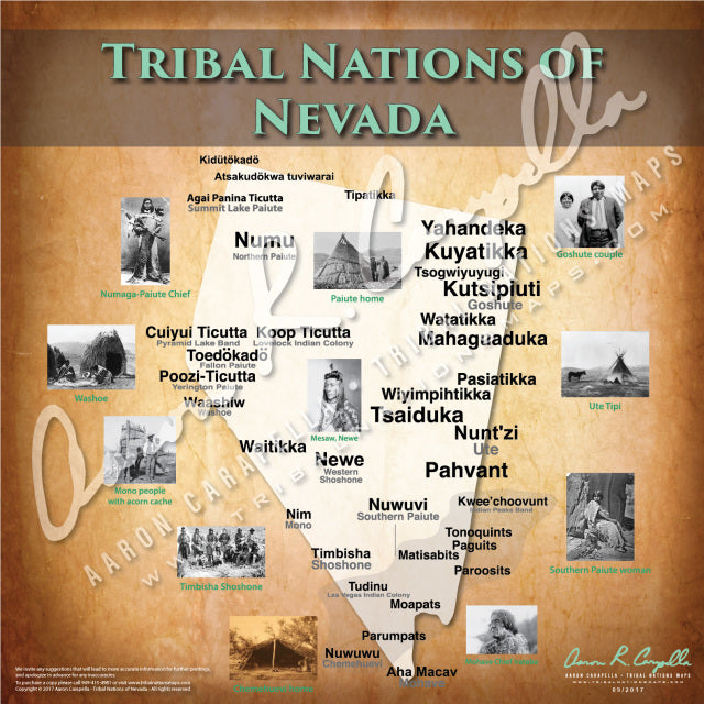 Nevada Nations - 11"x14" Puzzle — Native American educational map puzzle