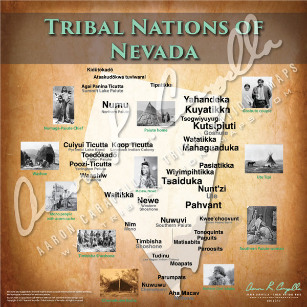 Nevada Nations - 11"x14" Puzzle — Native American educational map puzzle
