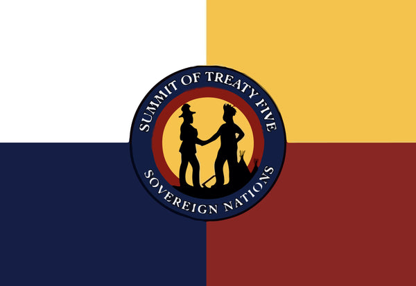 Summit of Treaty 5 Sovereign Nations Flag – authentic Native American tribal flag