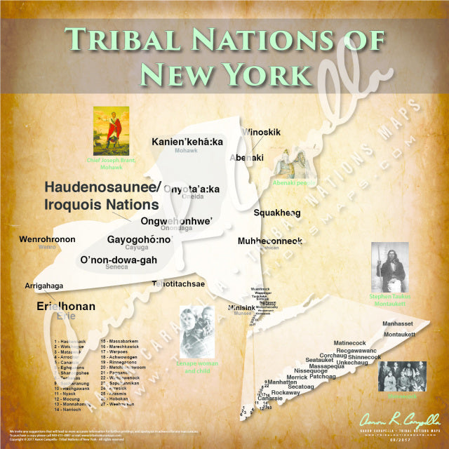 New York Nations - 11"x14" Puzzle — Native American educational map puzzle